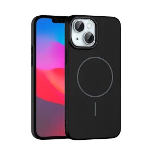 HarmonyAura iPhone 15 Plus Broş Magsafe Kapak - Siyah