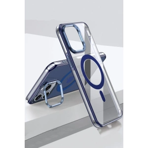 HarmonyAura iPhone 15 Pro Drop Magsafe Kapak - Lacivert