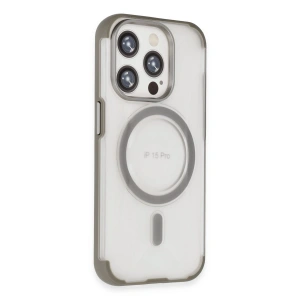 HarmonyAura iPhone 15 Pro Hilton Magsafe Kapak - Titan Gri