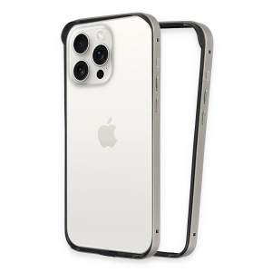 HarmonyAura iPhone 15 Pro Land Bumper Koruma Kapak - Titan Gri