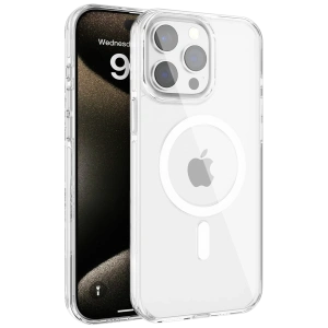 HarmonyAura iPhone 15 Pro Max Gleam PC Sert Magsafe Kılıf - Şeffaf