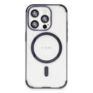 HarmonyAura iPhone 15 Pro Max Hilton Magsafe Kapak - Lacivert