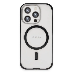 HarmonyAura iPhone 15 Pro Max Hilton Magsafe Kapak - Siyah