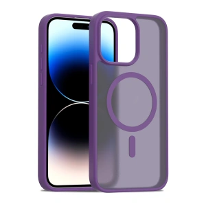 HarmonyAura iPhone 15 Pro Max Jota Magsafe Kapak - Derin Mor