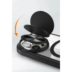 HarmonyAura  Iphone 15 Pro Max Kılıf Teleskop Lens Magsafe Silikon Kapak - Derin Mor