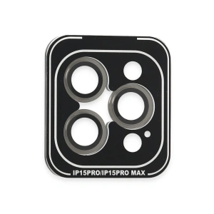 HarmonyAura iPhone 15 Pro Max PVD Metal Kamera Lens - Gri