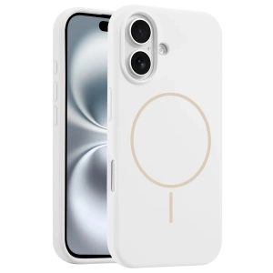 HarmonyAura iPhone 16 Plus Kılıf Jully Magsafe Kapak - Beyaz