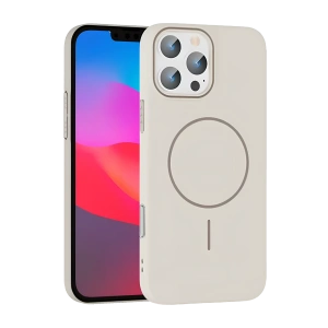 HarmonyAura iPhone 16 Pro Broş Magsafe Kapak - Krem