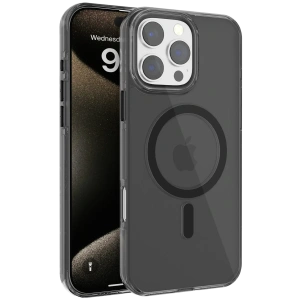 HarmonyAura iPhone 16 Pro Max Gleam PC Sert Magsafe Kılıf - Siyah