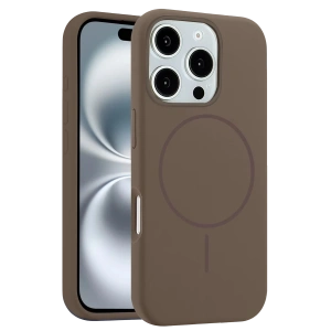 HarmonyAura iPhone 16 Pro Max Kılıf Jully Magsafe Kapak - Kahverengi