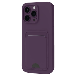 HarmonyAura iPhone 16 Pro Max Kılıf Kelvin Kartvizitli Silikon - Derin Mor