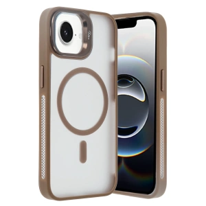 HarmonyAura iPhone 16E Flet Lens Magsafe Kapak - Gold