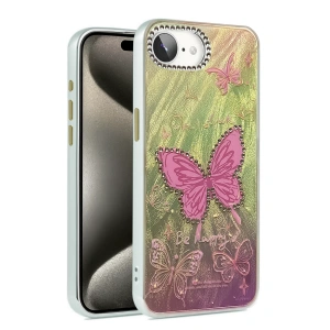 HarmonyAura iPhone 16E Kılıf Blade Aynalı Desenli Kapak - Desen 5