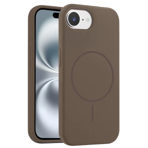 HarmonyAura iPhone 16E Kılıf Jully Magsafe Kapak - Kahverengi