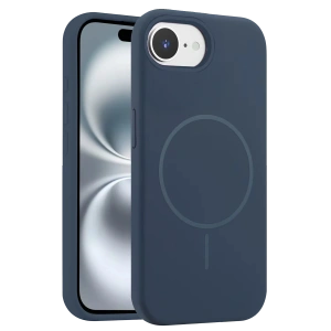 HarmonyAura iPhone 16E Kılıf Jully Magsafe Kapak - Lacivert