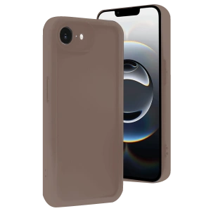 HarmonyAura iPhone 16E Kılıf Viera Silikon - Kahverengi