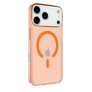 HarmonyAura iPhone 17 Pro Kılıf Pc Real Magsafe Kapak - Turuncu