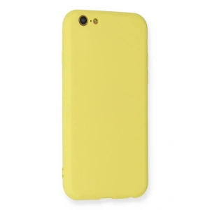 HarmonyAura  Iphone 6 Kılıf Nano Içi Kadife Silikon - Sarı