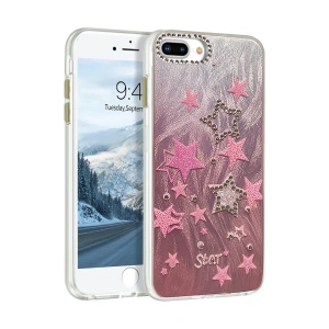 HarmonyAura iPhone 7 Plus Kılıf Blade Aynalı Desenli Kapak - Desen 7