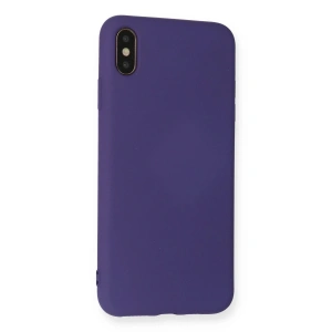 HarmonyAura  Iphone Xs Max Kılıf Nano Içi Kadife Silikon - Mor