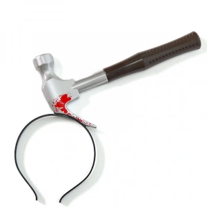 HarmonyAura Kafaya Saplanmış Kahverengi Saplı Çekiç Şaka Tacı