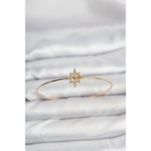 HarmonyAura Kutup Yıldızı Model Gold Renk Bileklik