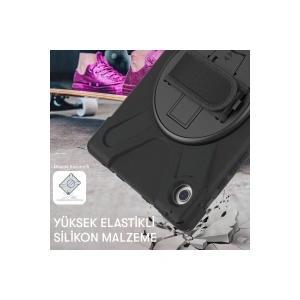 HarmonyAura  Lenovo M10 Fhd Plus X606f Kılıf Amazing Tablet Kapak - Siyah