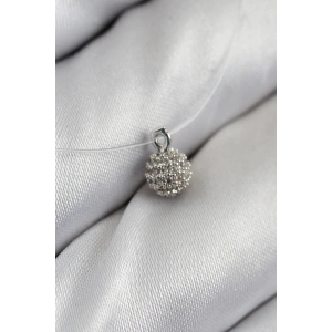 HarmonyAura Misineli Topcuk Model Gümüş Renk Hayalet Kolye