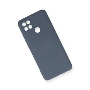 HarmonyAura  Oppo A15 Kılıf Nano Içi Kadife Silikon - Gri