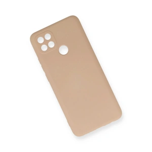 HarmonyAura  Oppo A15 Kılıf Nano Içi Kadife Silikon - Pudra