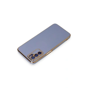 HarmonyAura  Oppo A16 Kılıf Volet Silikon - Mavi