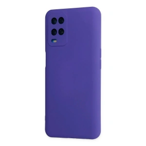 HarmonyAura  Oppo A54 4g Kılıf Nano Içi Kadife Silikon - Mor