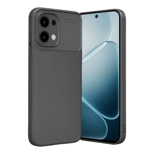 HarmonyAura Oppo A6 Pro 4G Auto Focus Karbon Kapak - Gri