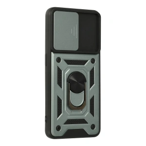 HarmonyAura  Oppo A74 4g Kılıf Pars Lens Yüzüklü Silikon - Yeşil