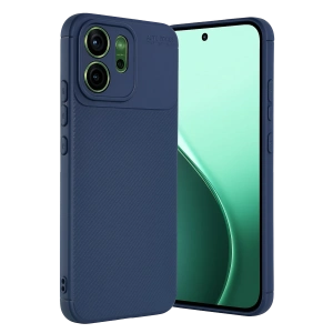 HarmonyAura Oppo Reno 14 Auto Focus Karbon Kapak - Lacivert