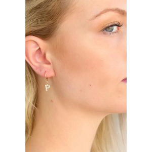 HarmonyAura P Harf Bayan Küpe