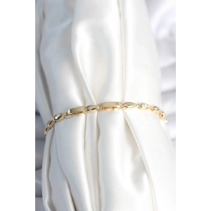 HarmonyAura Pirinç Gold Renk Damla Model Kadın Bileklik