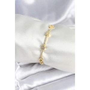 HarmonyAura Pirinç Gold Renk Halley Yıldız Model Kadın Bileklik