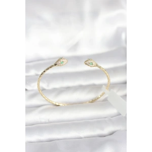 HarmonyAura Pirinç Gold Renk Yılan Model Bileklik