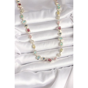 HarmonyAura Pirinç Gold Renk Zirkon Taşlı VIP Seri Kadın Kolye