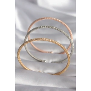 HarmonyAura Pirinç Mix Renk Hasır Model Zirkon Taş Detay Kadın Bileklik Seti