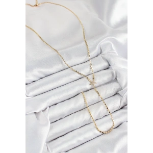 HarmonyAura Pirinç Zirkon Taşlı Ezme Zincirli Deniz Yıldızı Model Gold Renk Y Kolye