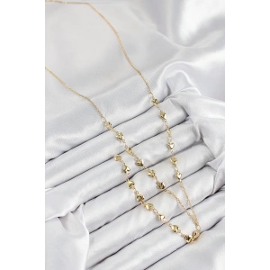 HarmonyAura Pirinç Zirkon Taşlı Kalp Model Gold Renk Y Kolye