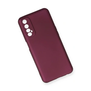 HarmonyAura  Realme 7 Kılıf First Silikon - Mürdüm