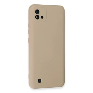 HarmonyAura  Realme C11 2021 Kılıf Nano Içi Kadife Silikon - Pudra