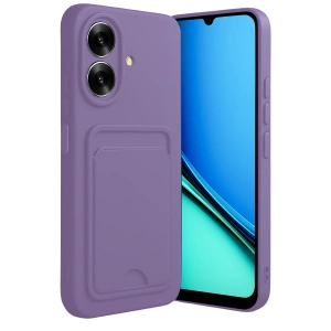 HarmonyAura Realme Note 60 Kelvin Kartvizitli Silikon - Lila