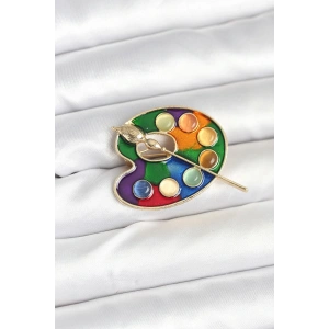 HarmonyAura Ressam Paleti Model Broş