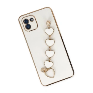 HarmonyAura  Samsung Galaxy A03 Kılıf Esila Silikon - Beyaz