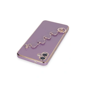 HarmonyAura  Samsung Galaxy A04e Kılıf Esila Silikon - Mor