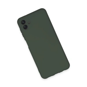 HarmonyAura  Samsung Galaxy A04e Kılıf Nano Içi Kadife Silikon - Koyu Yeşil